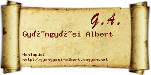 Gyöngyösi Albert névjegykártya