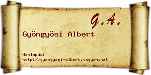Gyöngyösi Albert névjegykártya