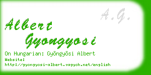 albert gyongyosi business card