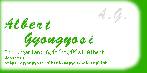 albert gyongyosi business card